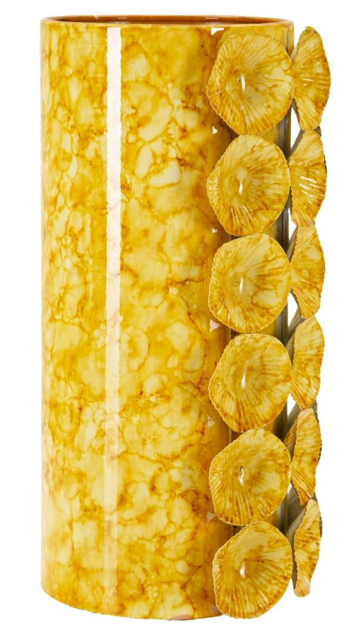 Vaso Drop 16x15x33 cm in Ferro Giallo