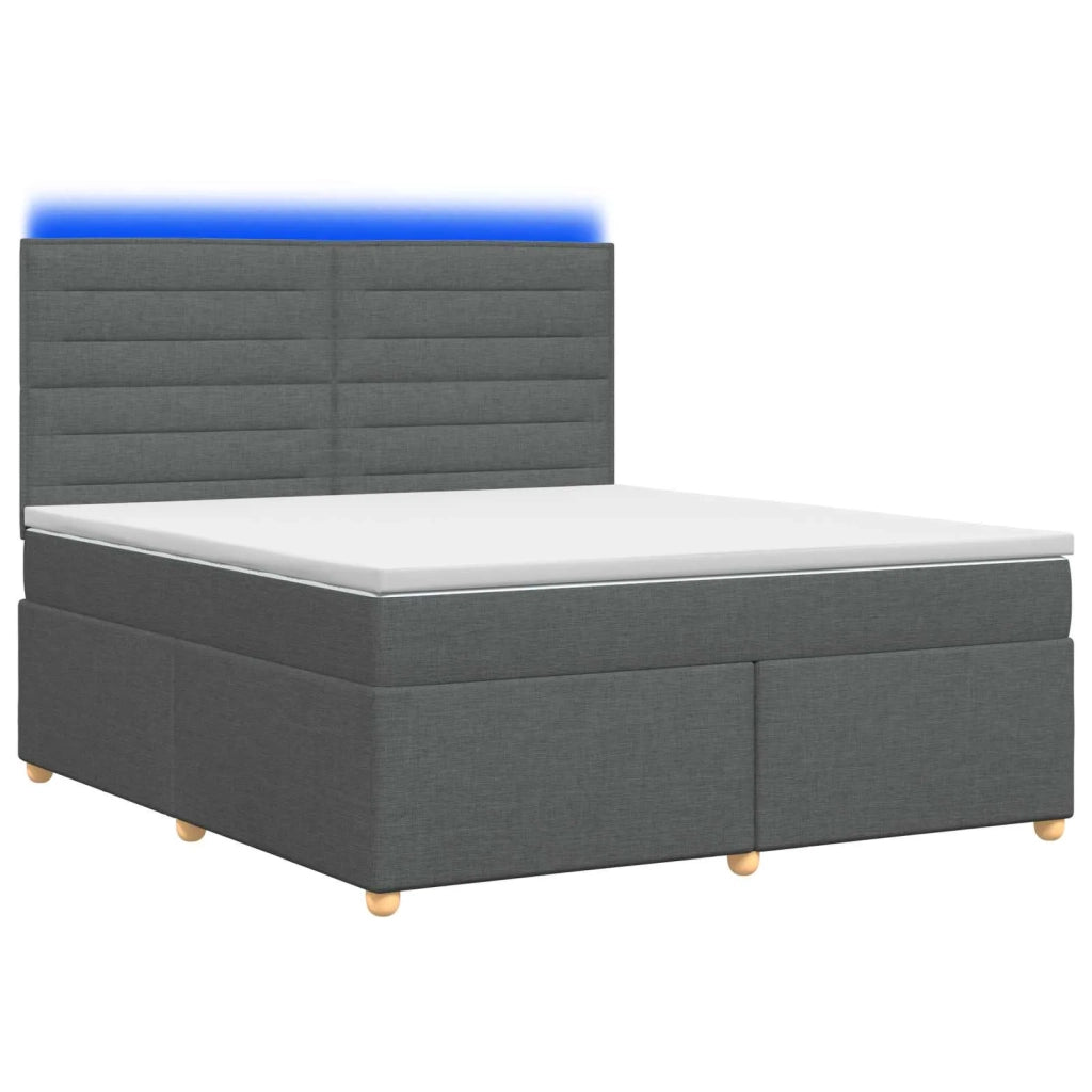 Letto box spring con materasso Grigio Scuro 160 x 200 cm 3455379