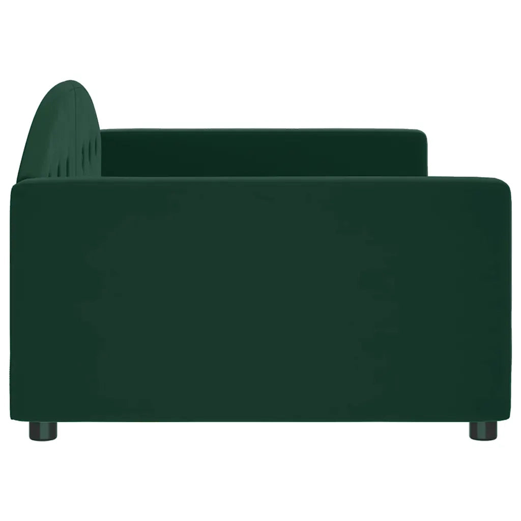 Letto da Giorno Verde Scuro 100x200 cm in Velluto