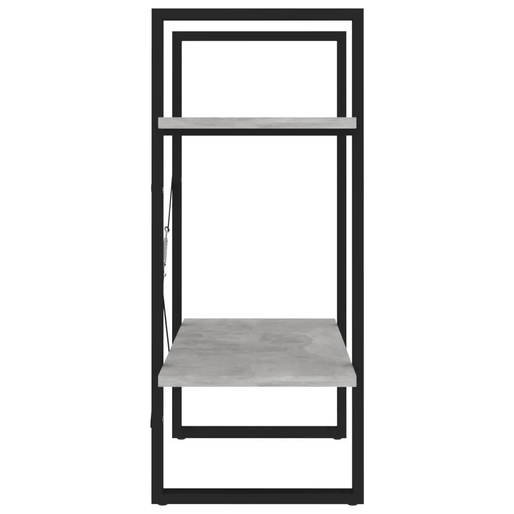 Libreria a 2 Ripiani Grigio Cemento 60x30x70 cm in Truciolato cod mxl 12526