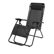 Poltrona relax da esterno colore nero 90x108x64 cm