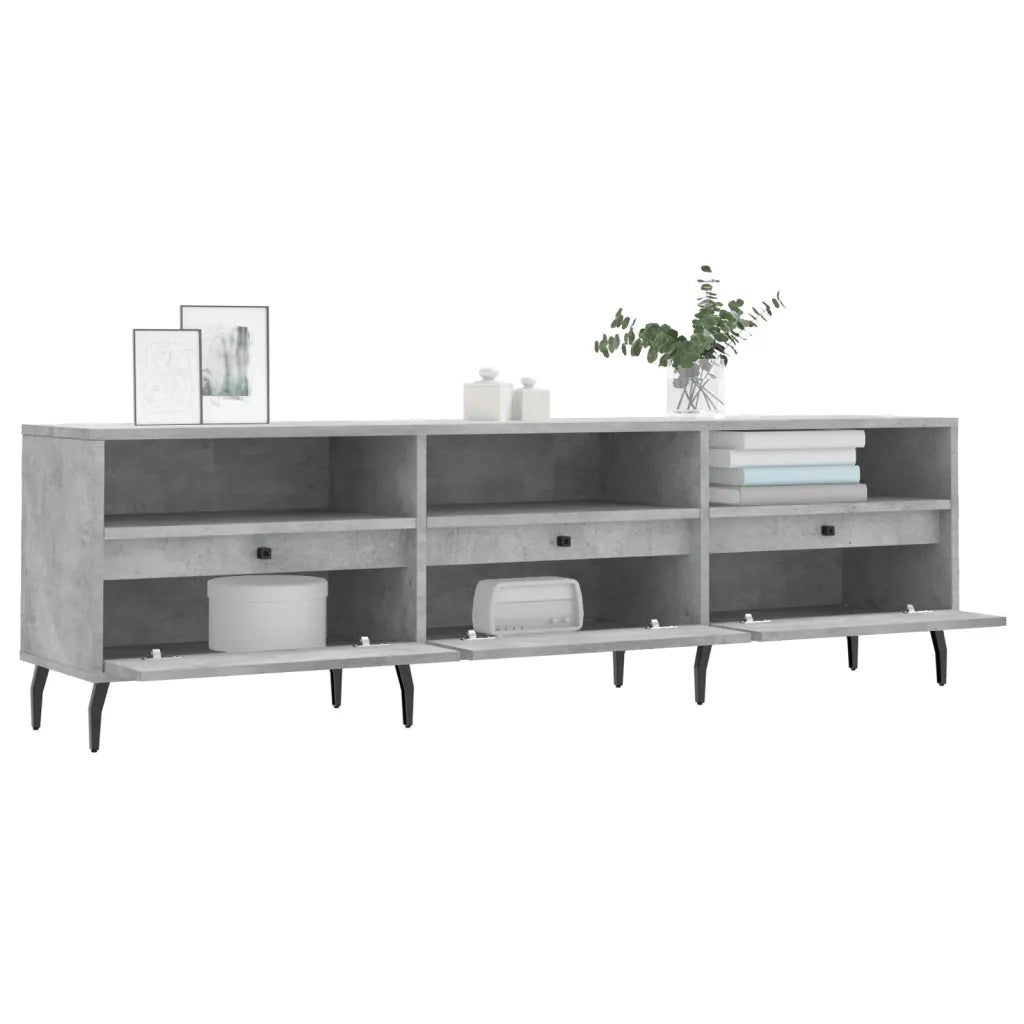 Mobile TV Grigio Cemento 150x30x44,5 cm Legno Multistrato 831296