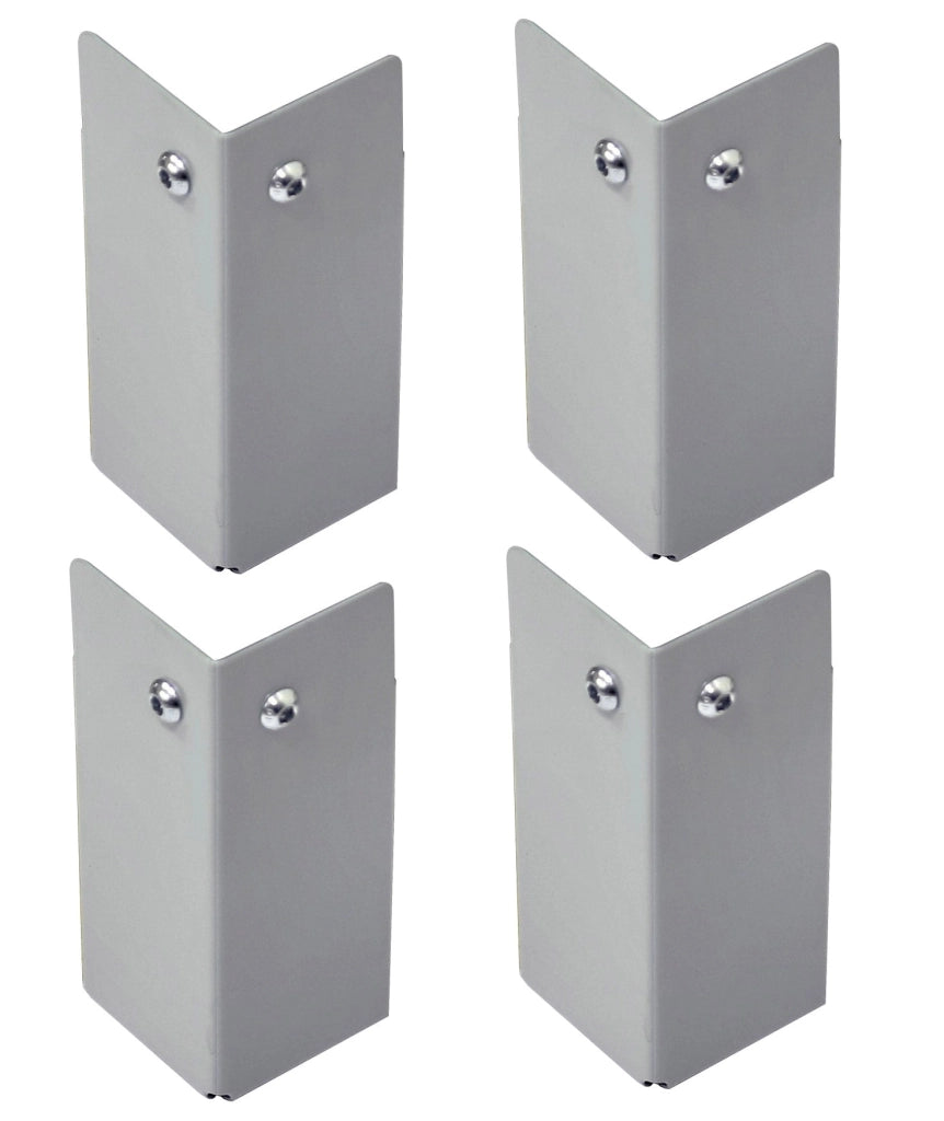 Kit 4 Piedini H10 cm in Metallo Verniciato Grigio Chiaro