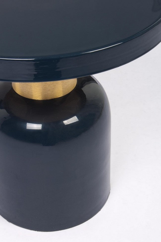 Tavolino Nalima Blu D41 Rotondo in Metallo