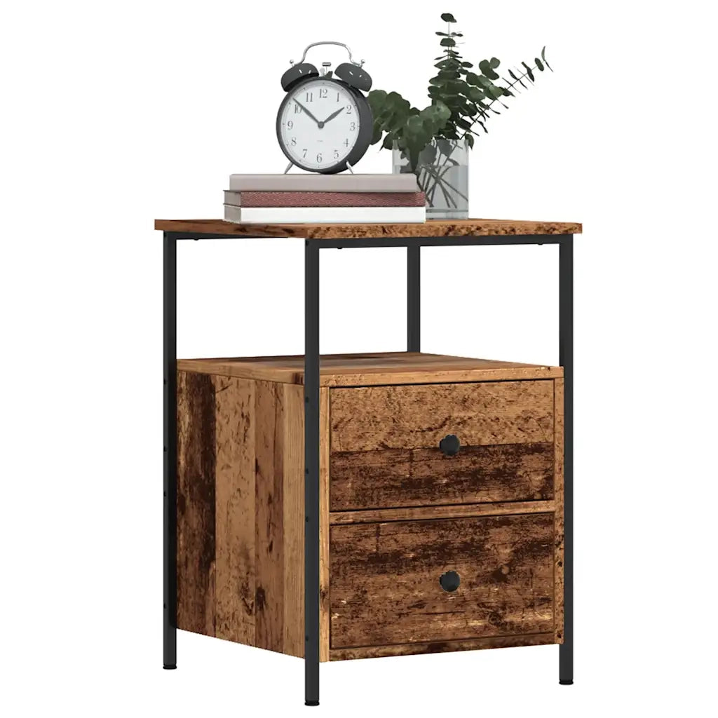 Comodino Legno Antico 34x35,5x50 cm in Legno Multistrato 857258