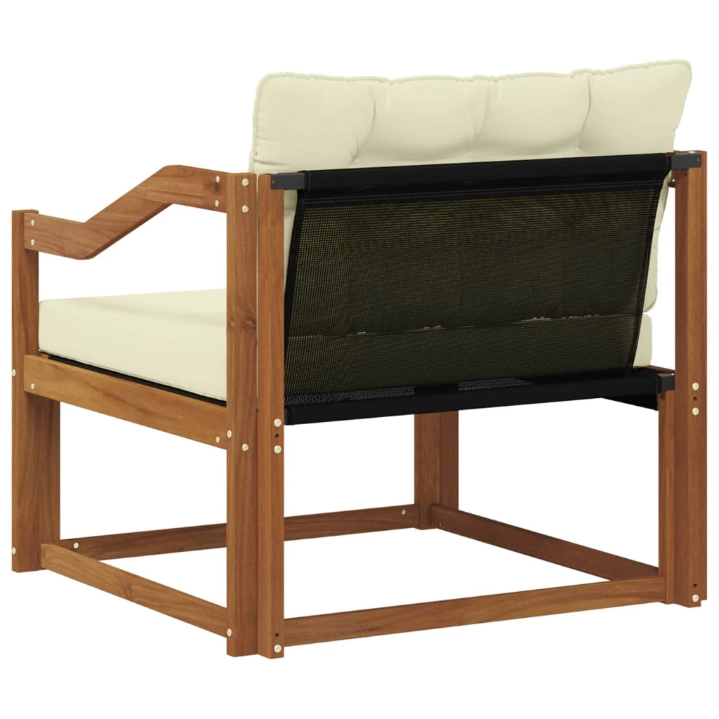 Set di divani da esterno-Sofa da giardino Legno di Acacia Massello e Textilene 673086