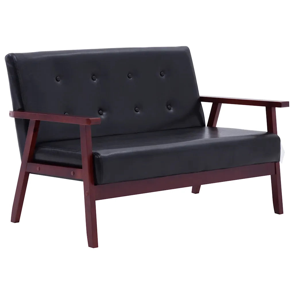 Set di Divani 2 pz Nero in Similpelle 278396
