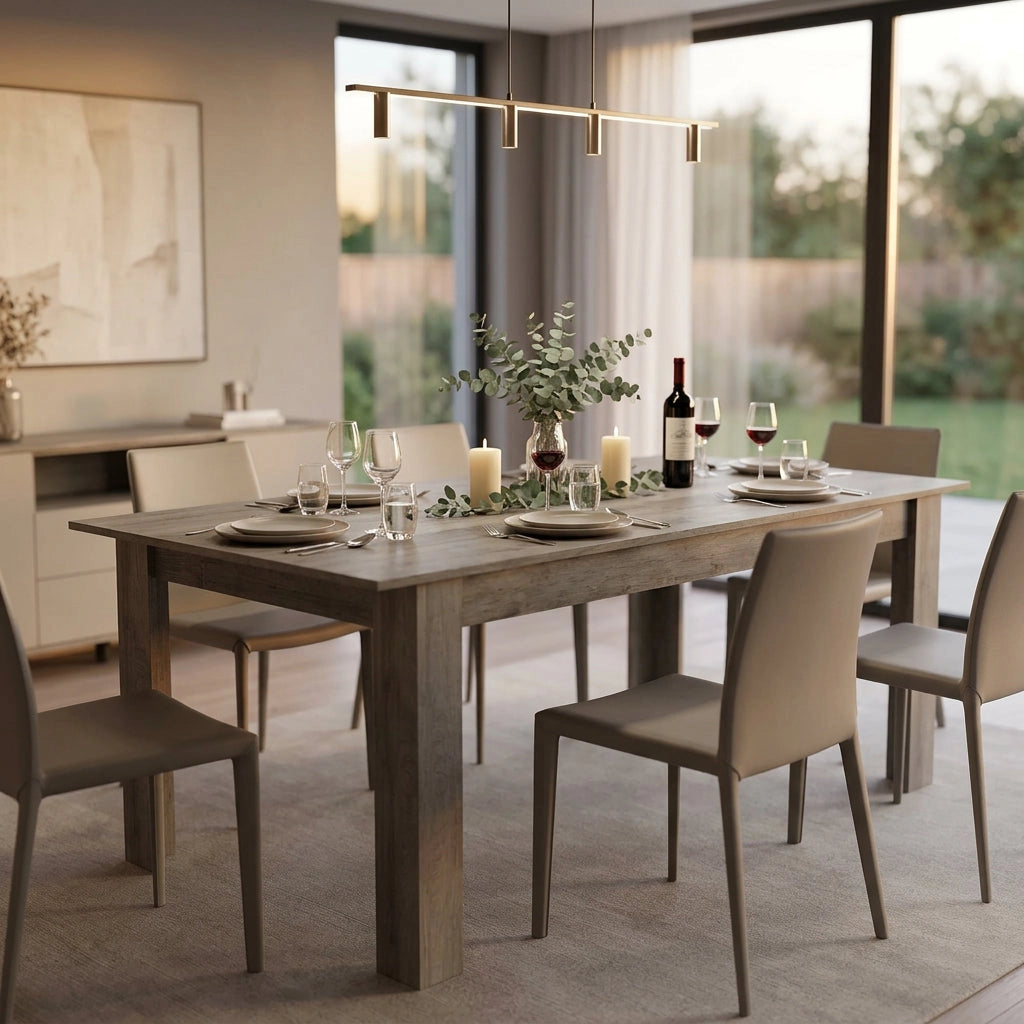 Tavolo da Pranzo Allungabile in Legno Composito FSC cm 160/200x90 - ELI
