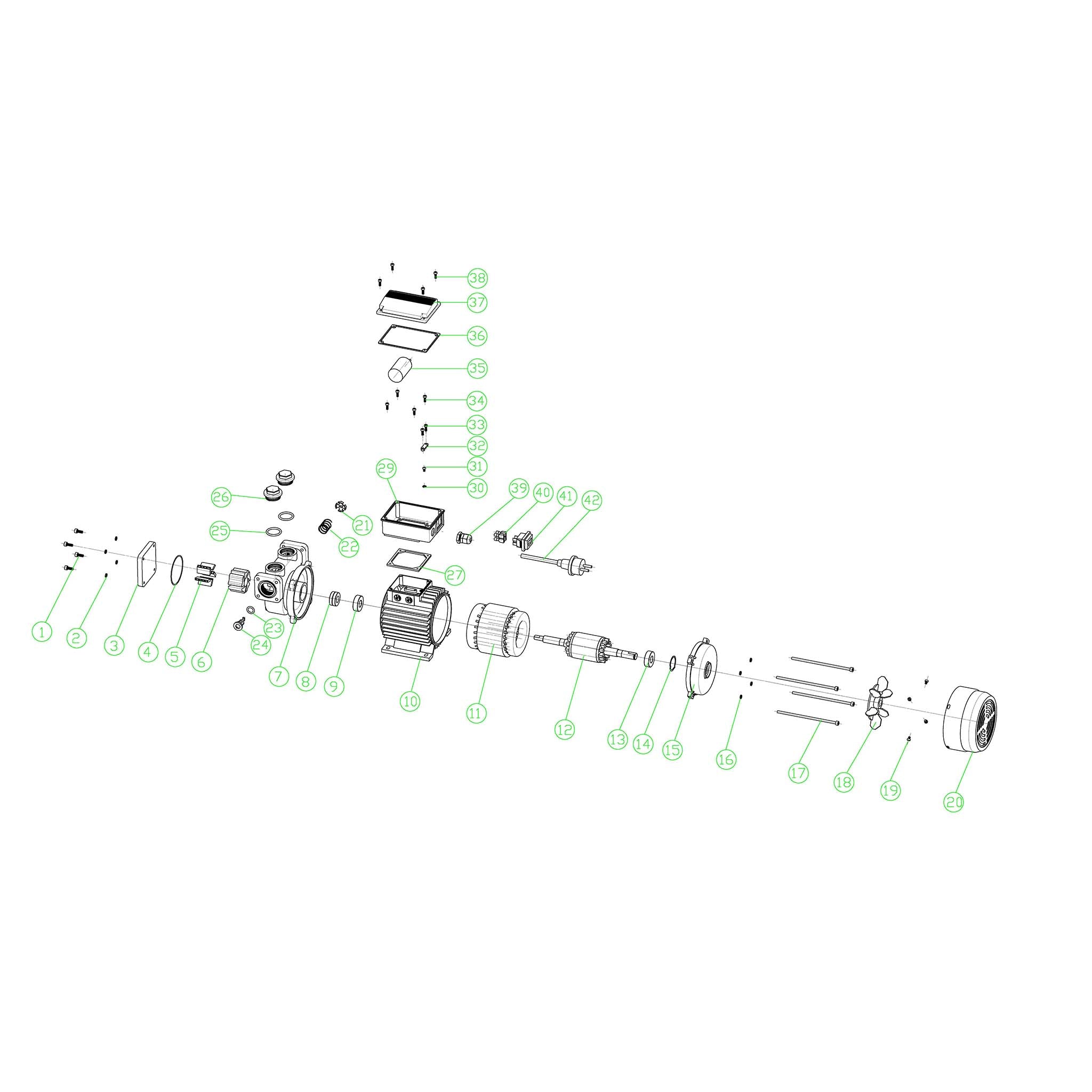 Pompa autoadescante per diesel gasolio 100 l/min 750W 230V altezza di aspirazione 3 m
