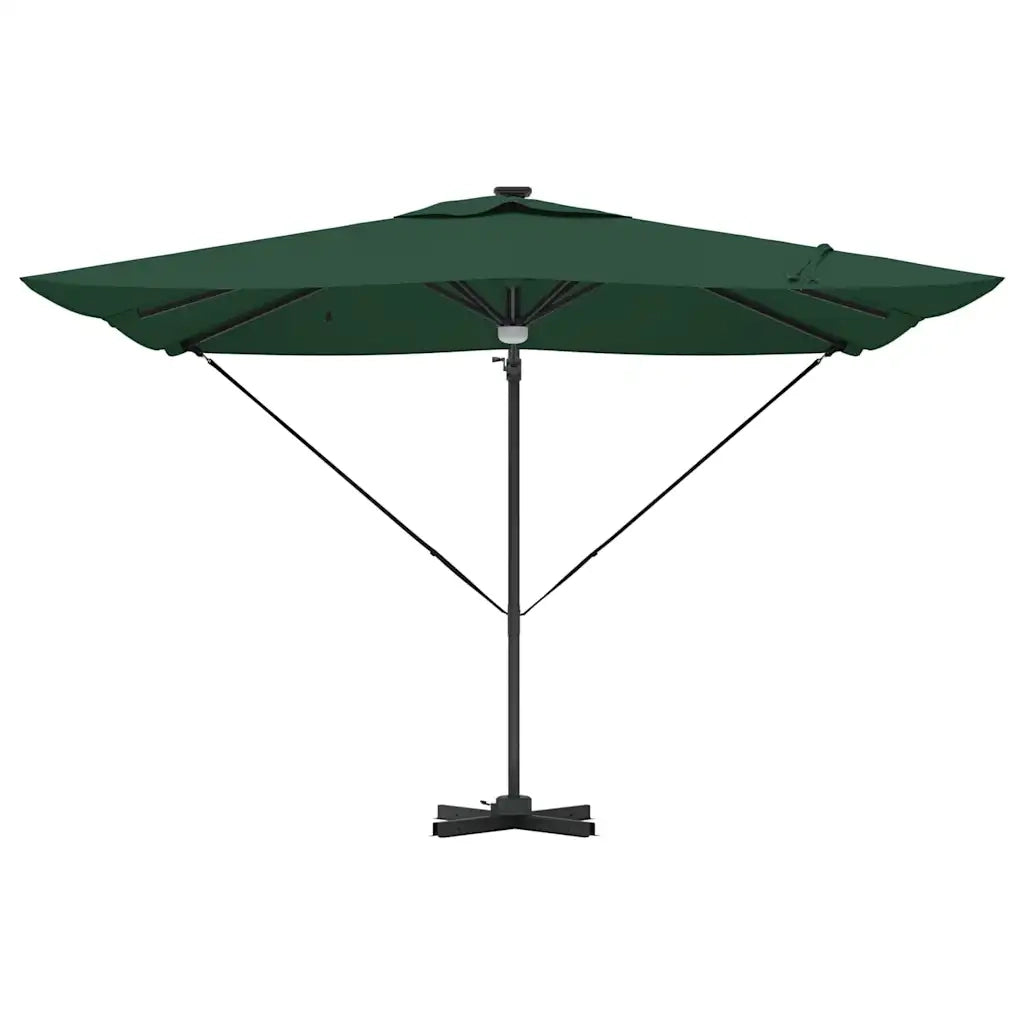 Parasole Roma-Ombrellone da giardino Verde 286 x 284 x 270 cm Alluminio e Poliestere