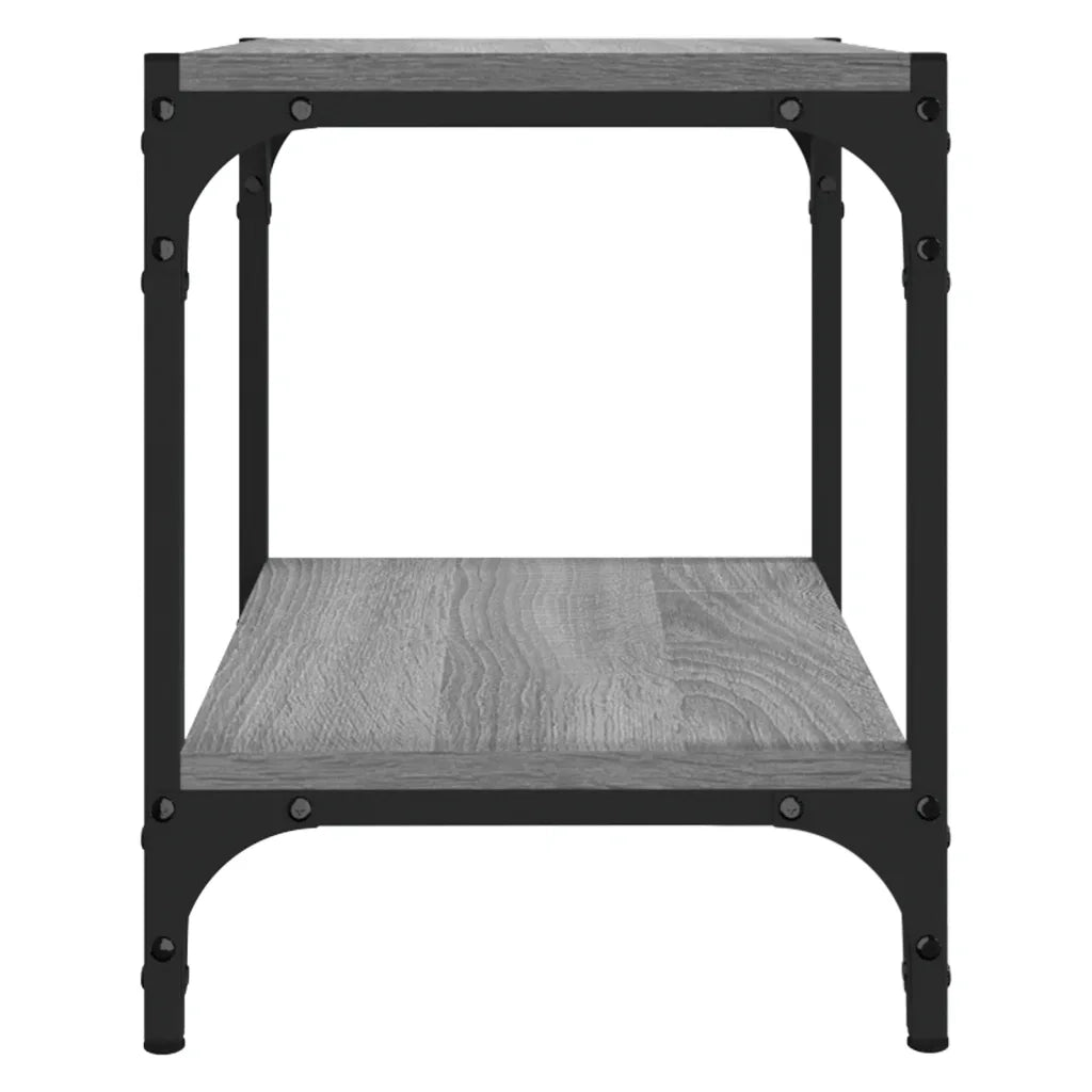 Mobile TV Grigio Sonoma 40x33x41 cm Legno Multistrato e Acciaio