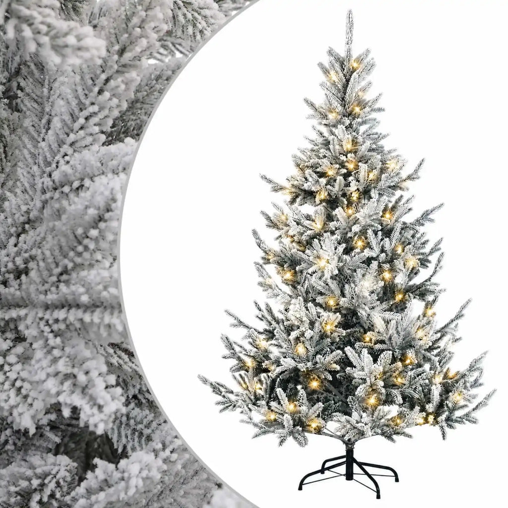 Albero di Natale Artificiale con Rami Pieghevoli 150 cm 150 LED 3465496