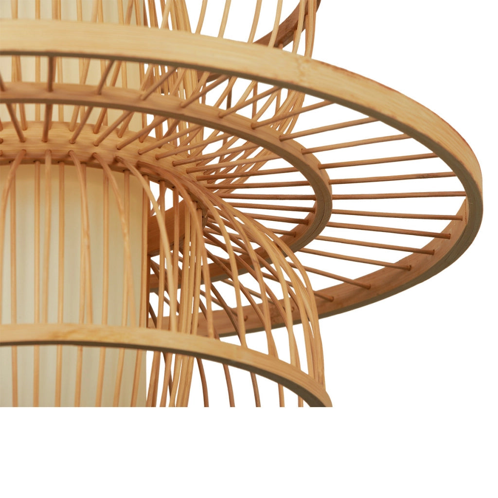 Lampada a sospensione rattan naturale nero E27 Astra