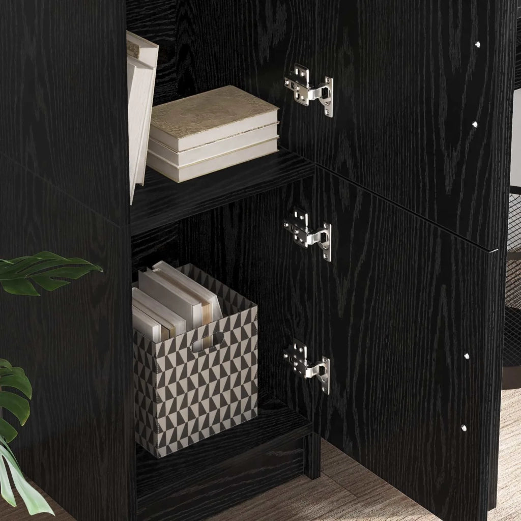 Credenza | Madia | Buffet da pranzo | Armadio da pranzo Rovere Nero 31.5 x 32 x 122.5 cm