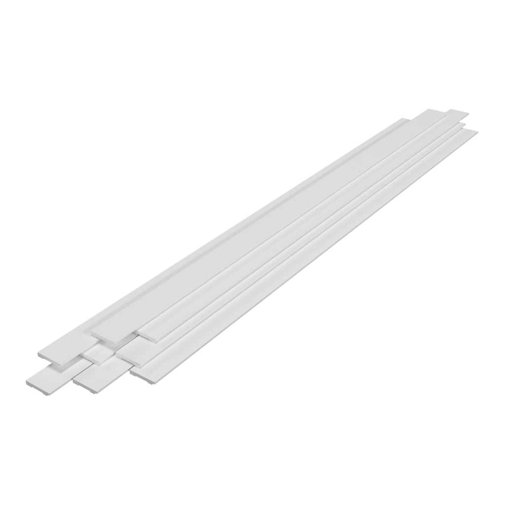Set Coevorden 24 Profili di Battiscopa in Polistirolo Bianco 195 x 9 x 1,2 cm [neu.haus]