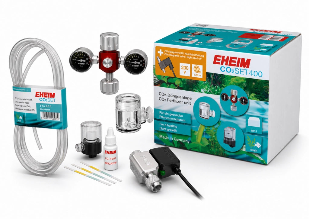 Eheim CO2 Set 400 senza bombola - kit completo con elettrovalvola, diffusore, e riduttore di pressione per bombole ricaricabili