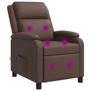 Poltrona Massaggiante Marrone Similpelle 42034863