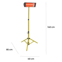 Lampada riscaldante ad infrarossi IP20 Base Treppiedi 1500W 140h cm Art-Eco HLX15PY
