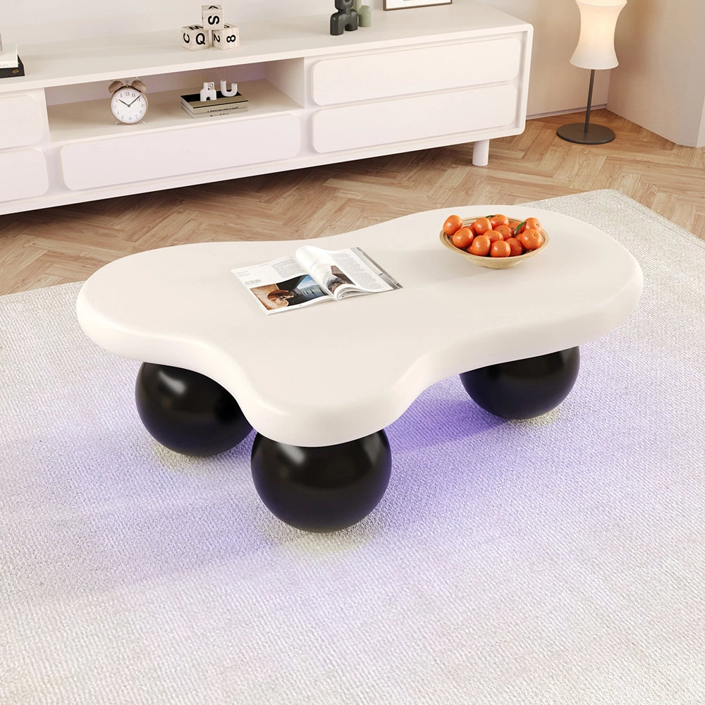 Tavolino-Xylo-Cloud LED 16 colori design nuage piedi tondi