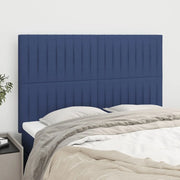 Testiera-Testata-Testiera Decorativa Blu 144x5x118/128 cm Tessuto 765405