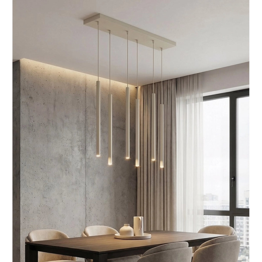 Lampada a sospensione SELTER in acciaio beige