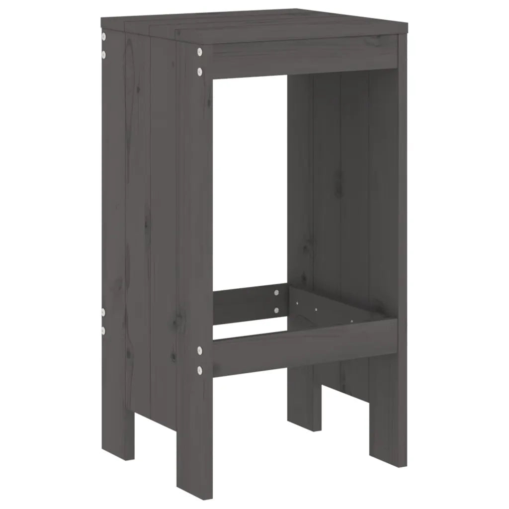 Set Bar da Giardino 7 pz Grigio in Legno Massello di Pino 3157753