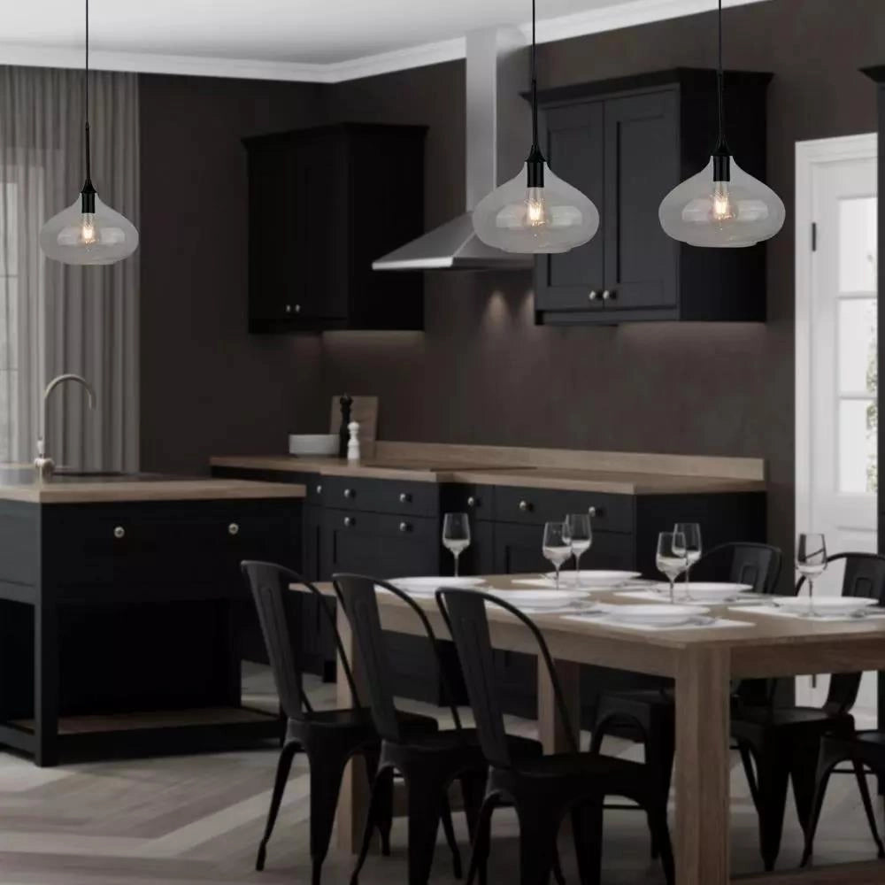 Lampada a sospensione V-TAC VT-7281 vetro nero E27