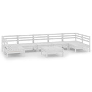 Set di mobili da giardino mobili da esterno 8 pezzi bianco legno di pino massiccio 02_0017781