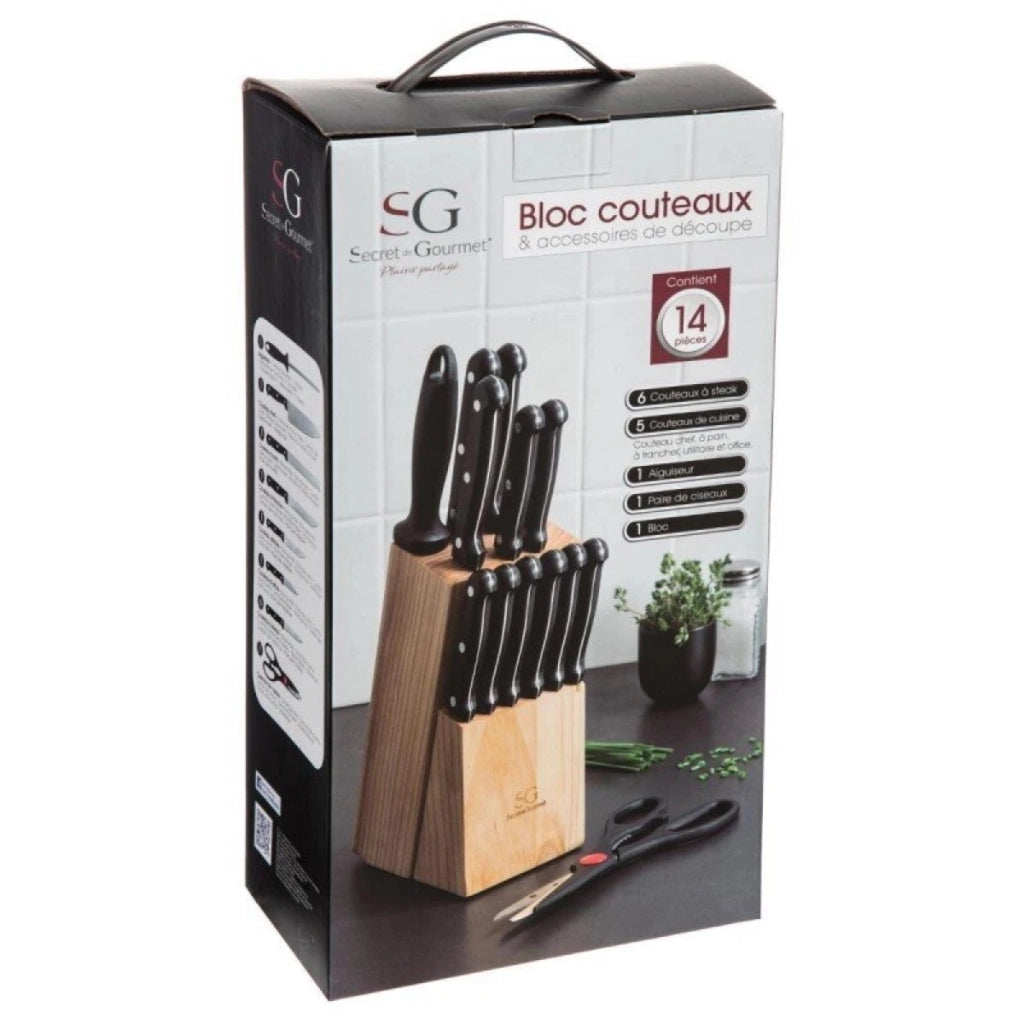 Set Coltelli con Ceppo, 11 Pezzi + Affilatore