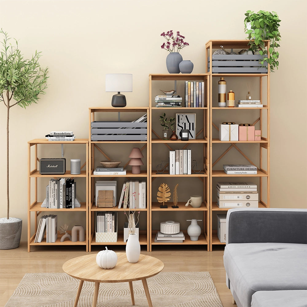 Vicco Libreria Bambù 48.3 x 87.9 cm Con 4 scomparti aperti