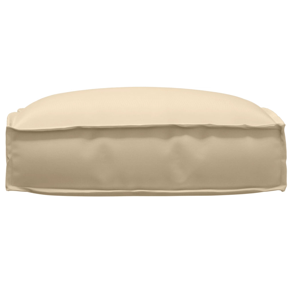 Cuscino per Pallet Beig0 50x50x12 cm Tessuto Oxford