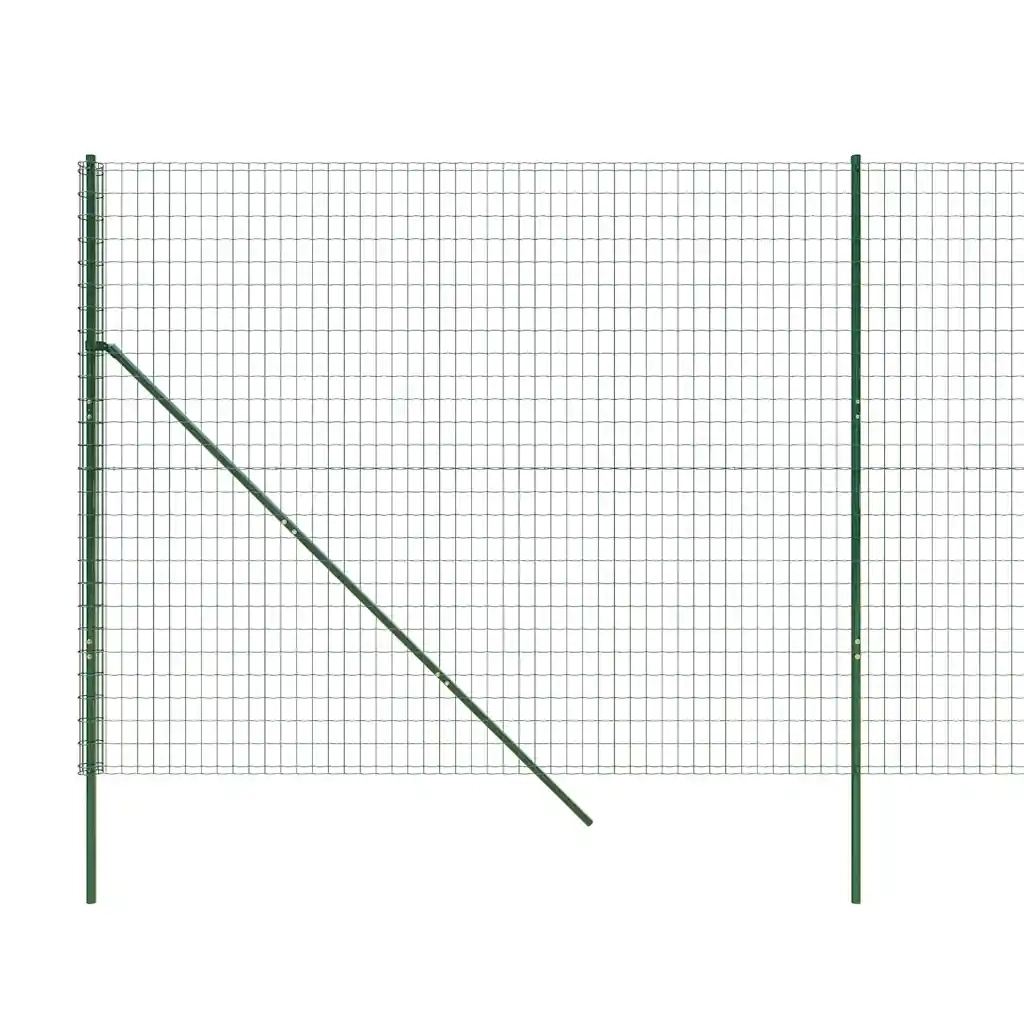 Recinzione Metallica Verde 2x10 m in Acciaio Zincato 154054