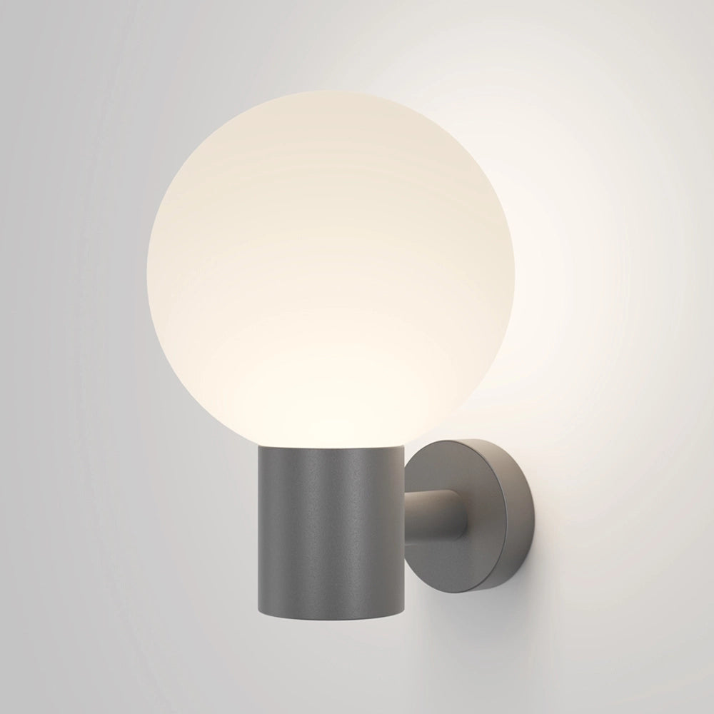 Lampada Da Parete Moderna Da Esterno Alluminio Grigio 1 Luce E27 60W Ip54