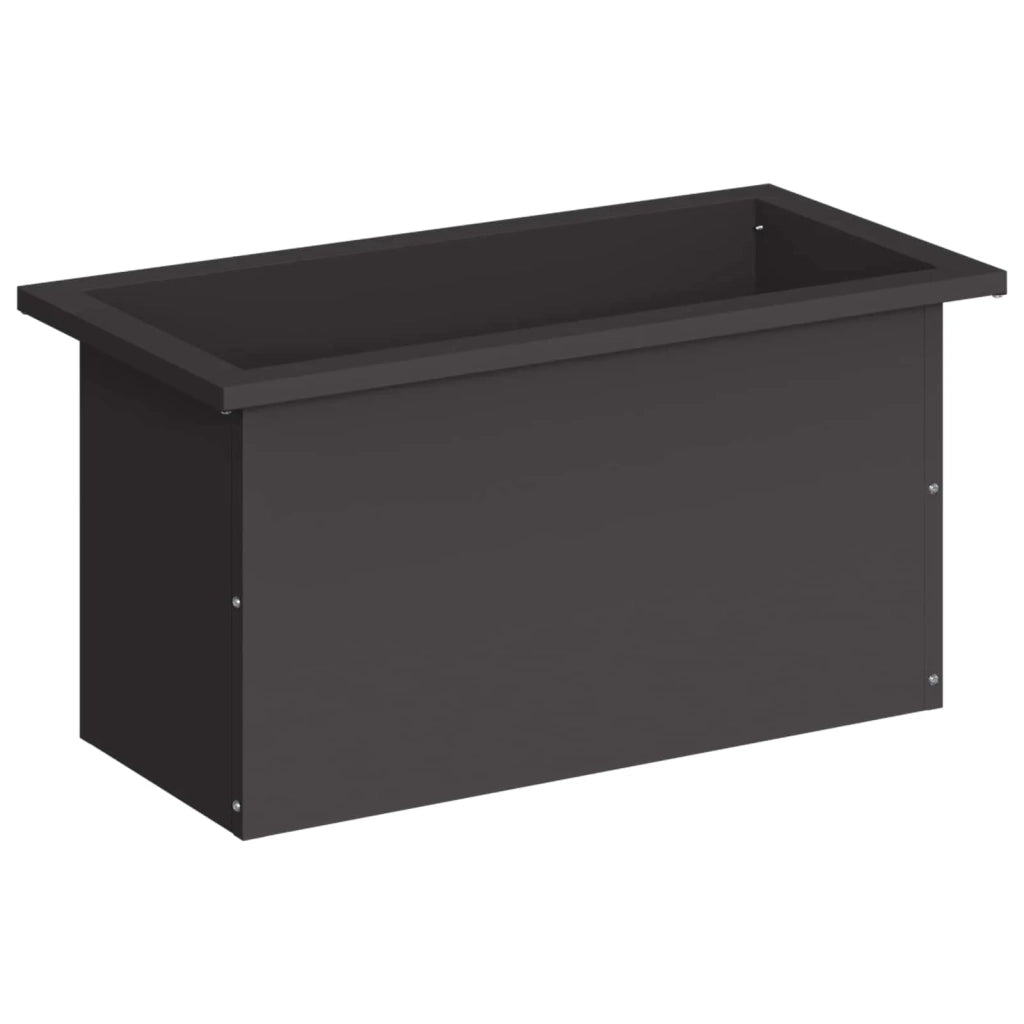 Fioriera da giardino con LED Nero 30 x 60 x 30 cm Acciaio 8008084