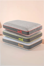 Cuscino Memory Foam 60x40x12 cm – Guanciale a Saponetta Ortopedico Traspirante, Disponibile Soffice, Medio o Rigido, Supporto Comfort per Testa e Collo, Federa Sfoderabile Lavabile Soffice