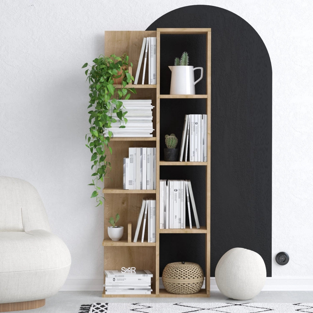 Libreria in legno "Lily" - 60 x 18 x 150 cm - Rovere
