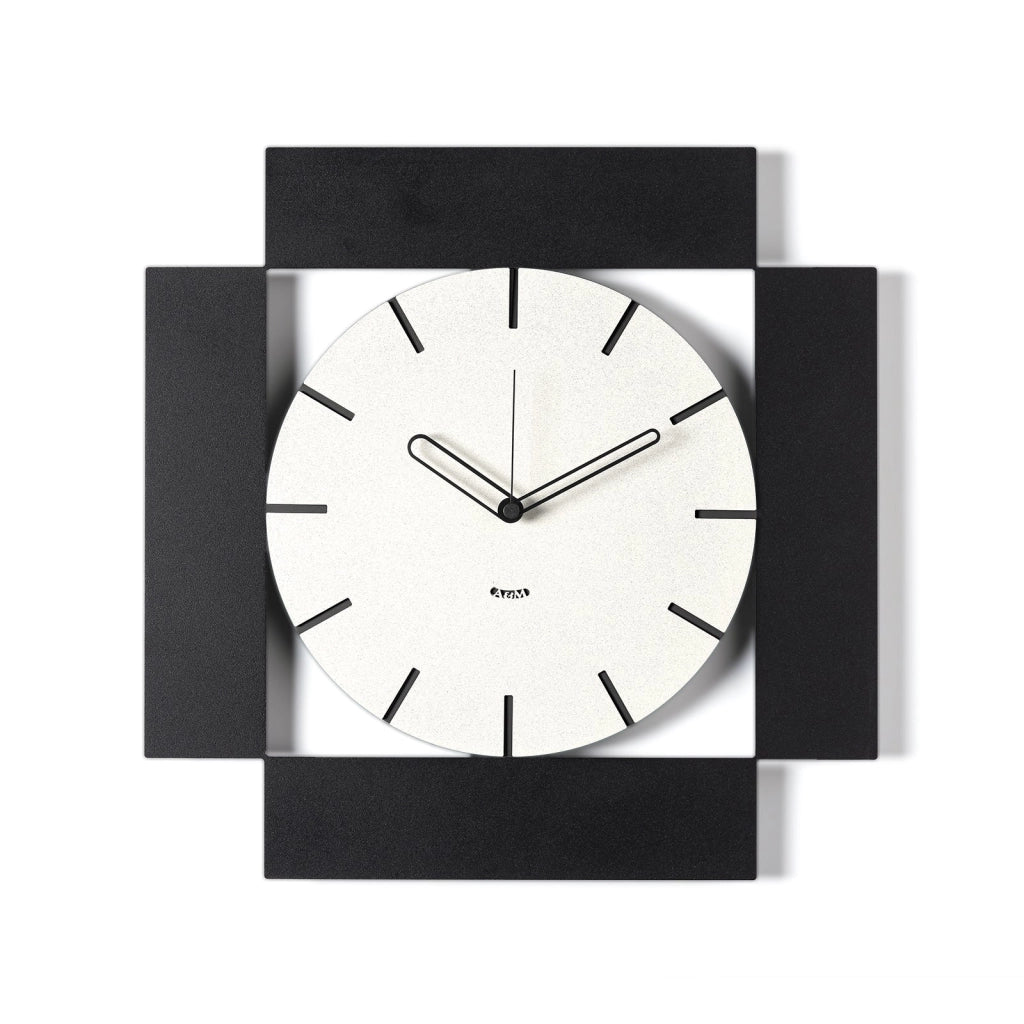 Orologio da parete minimal Radical Bianco marmo,crema