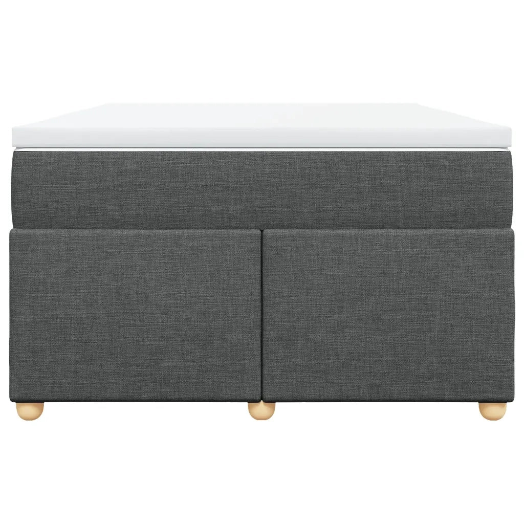 Giroletto a Molle con Materasso Grigio Scuro 120x200 cm Tessuto
