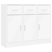 Credenza | Madia | Buffet da pranzo | Armadio da pranzo Bianca 91x28x75 cm in Legno Massello di Acacia