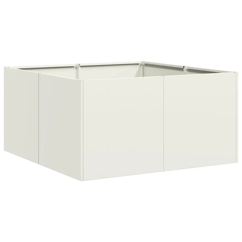 Fioriera Bianca 80x80x40 cm in Acciaio Laminato a Freddo 860739