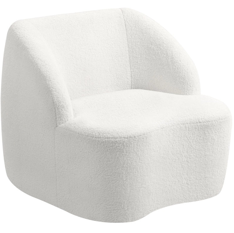 Divano moderno in poliestere color crema