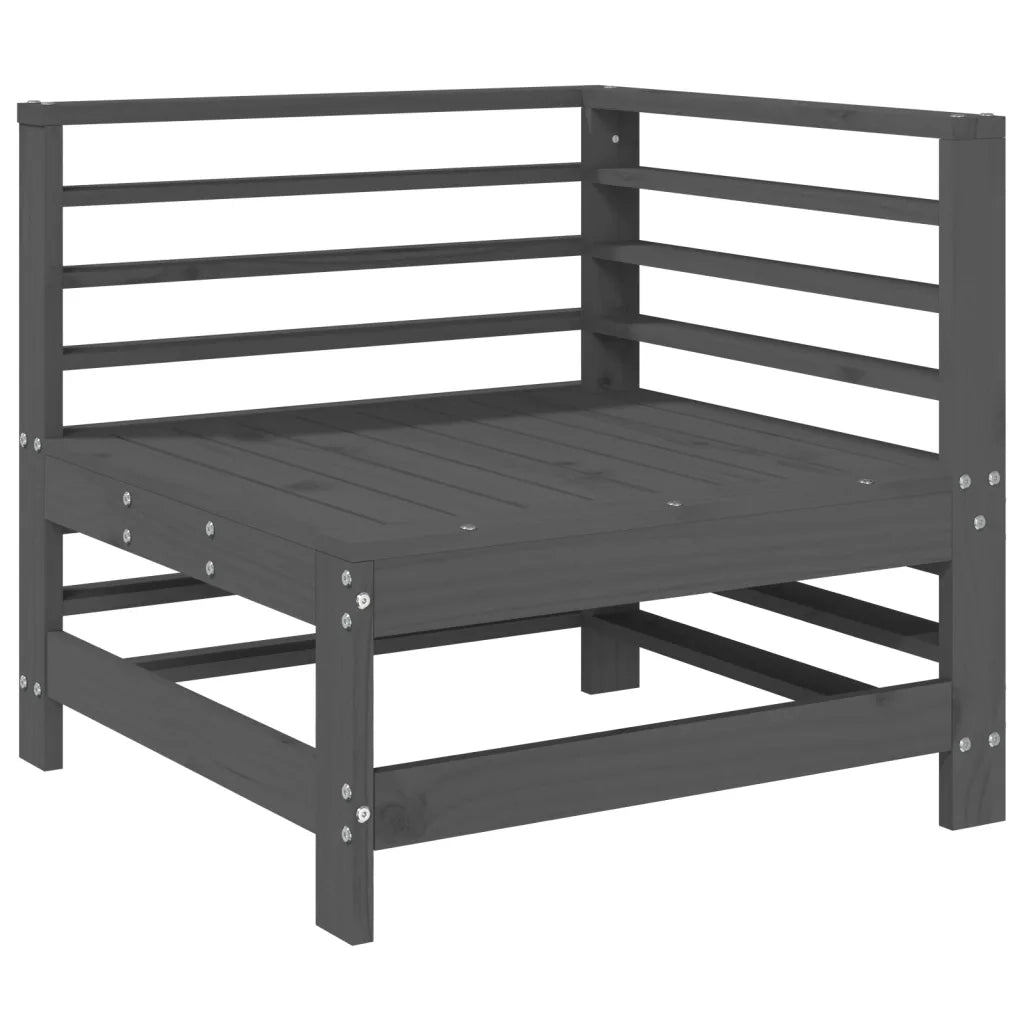 Set Salotto da Giardino 6 pz Grigio in Legno Massello di Pinocod mxl 118165