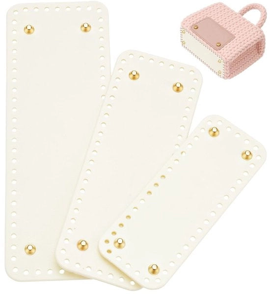 Kit per borsa DIY con tela di pelle finta - 3 dimensioni - base quadrata - fondo creativo - ideale per hobbyisti - base della borsa