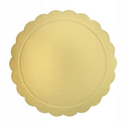 Trade Shop - Set 3 Pz Base Per Torta Rotonda Piatto Sottotorta Dorato 24 Cm Con Bordino 31161 -