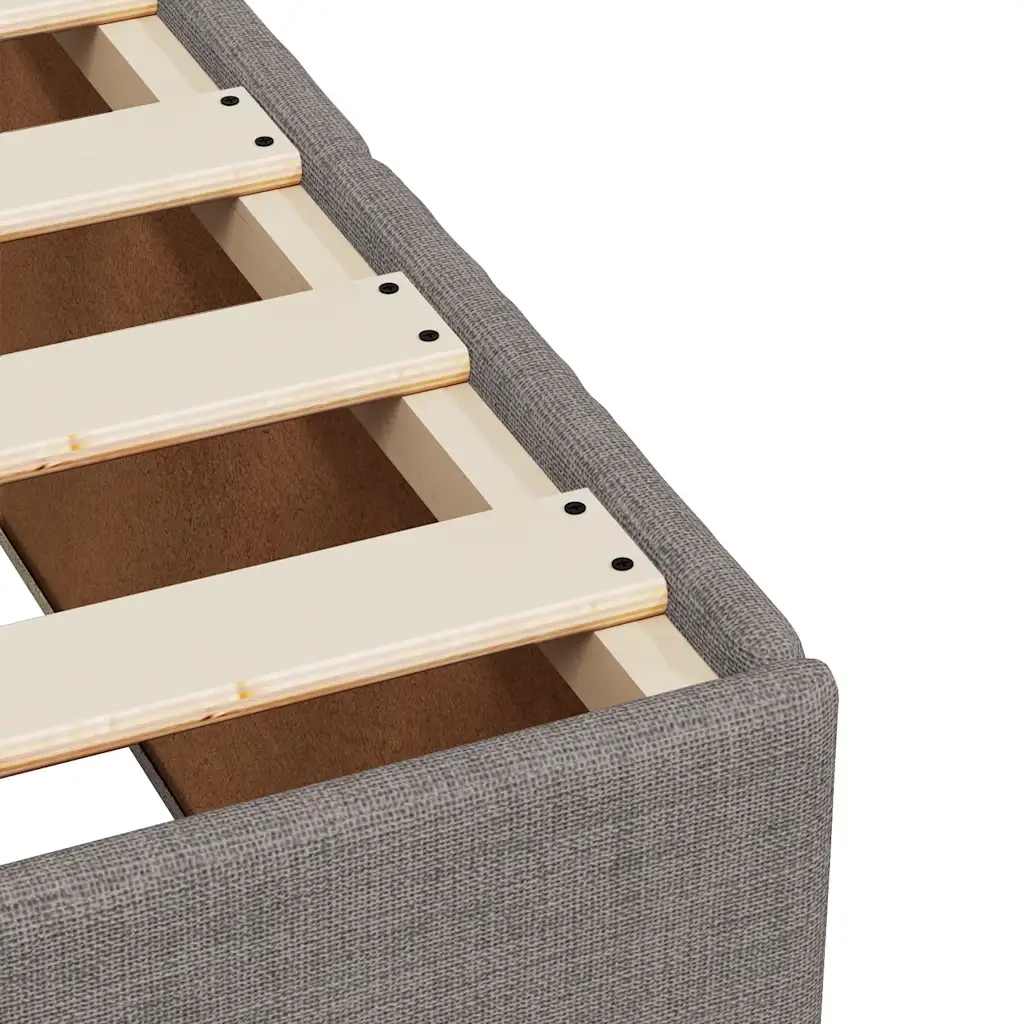 vidaXL Giroletto a Molle con Materasso Tortora 80x200 cm inTessuto