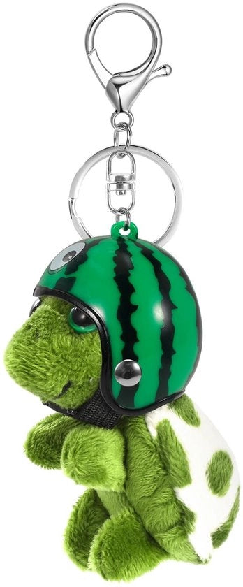 Sostegno per Chiavi con Cuscino di Plush - Sostegno per Chiavi con Disegno di Tartaruga - Sostegno per Chiavi Personalizzato - Sostegno per Chiavi per Auto - Sostegno per Borsa - 14 cm di Lunghezza - Sostegno per Chiavi a Forma di Tartaruga