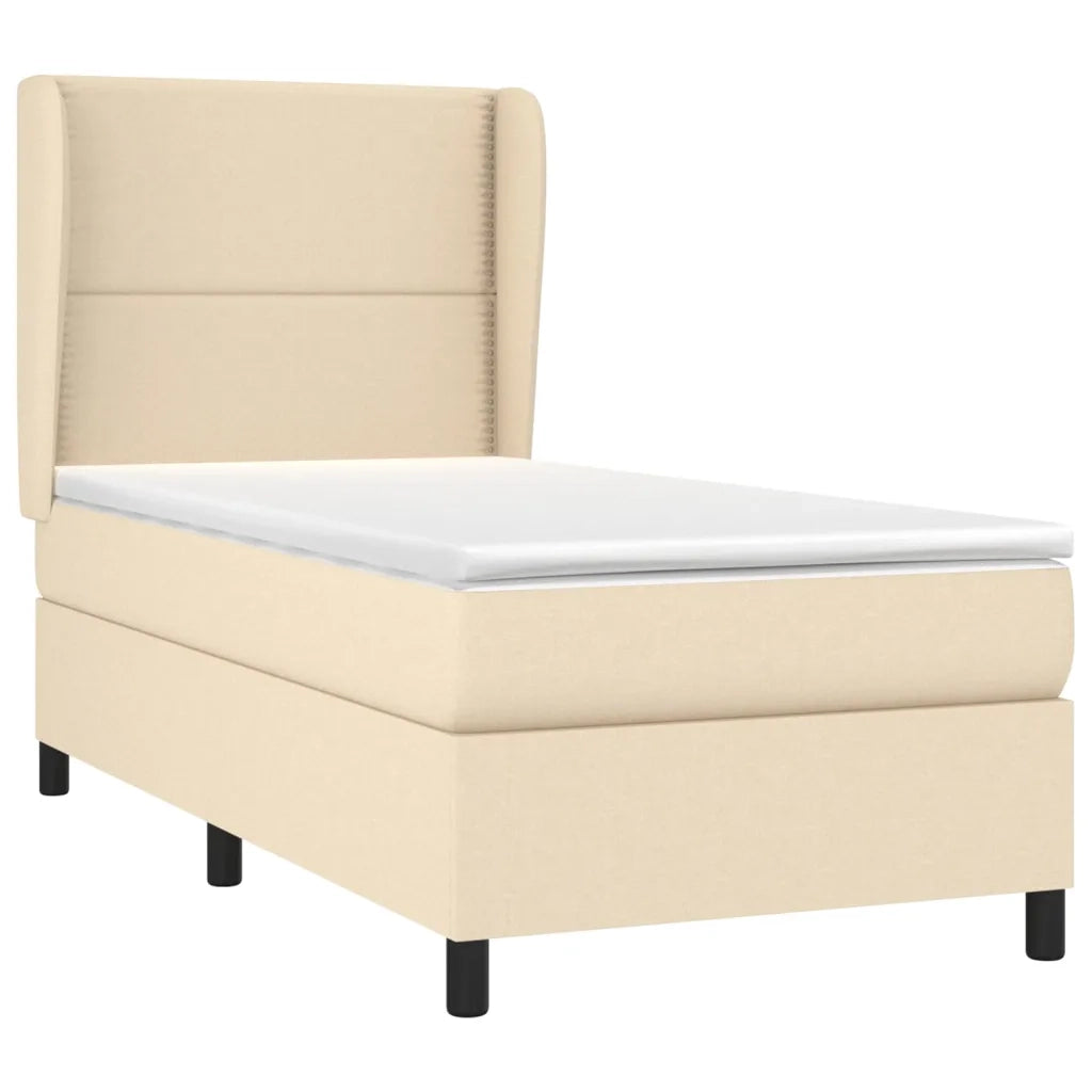 Giroletto a Molle con Materasso Crema 90x190 cm in Tessuto cod mxl 58657