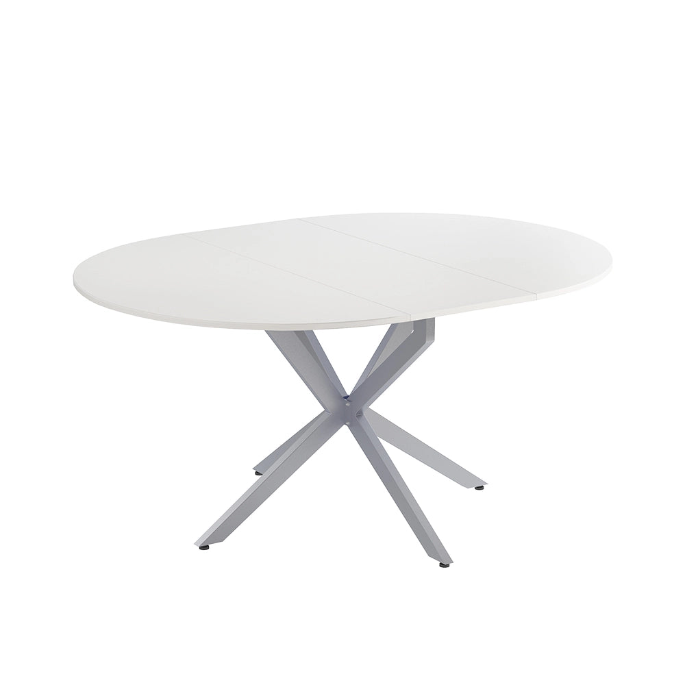 Vicco tavolo da pranzo allungabile Bianco/Grigio 120 x 76.5 cm Estensibile