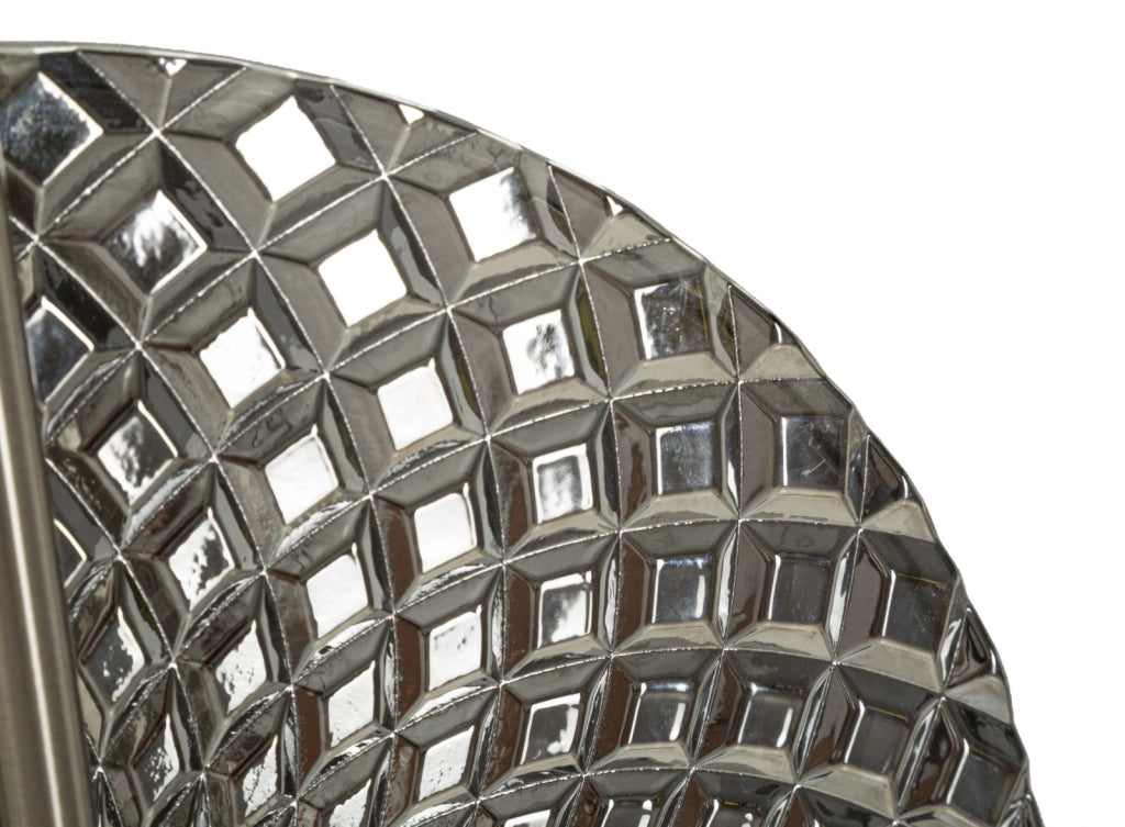 Lampada da Muro Silvery 28x15x54 cm in Vetro e Ferro Argento