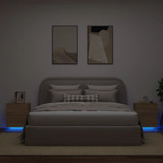 Comodini con Luci LED 2pz Rovere Sonoma in Legno Multistratocod mxl 108831